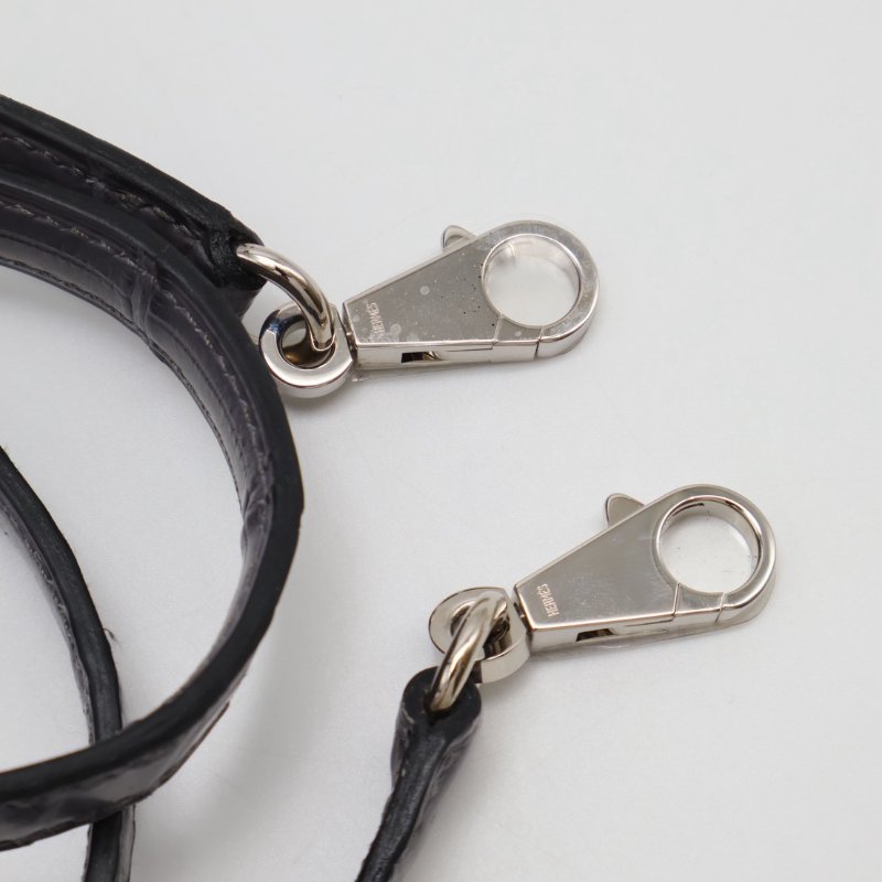 HERMES Kelly 28 霧面鱷魚皮 - 巴黎灰銀 🅀-17