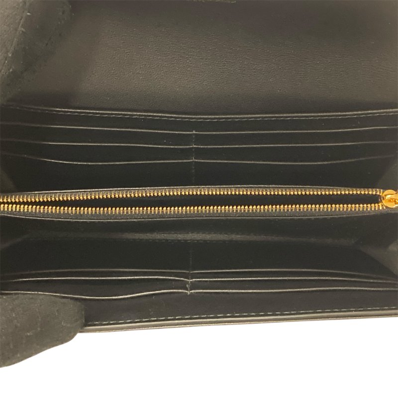 Dior迪奧 Jolie Orchid 長夾 羊皮 籐格紋 黑色 金扣-10