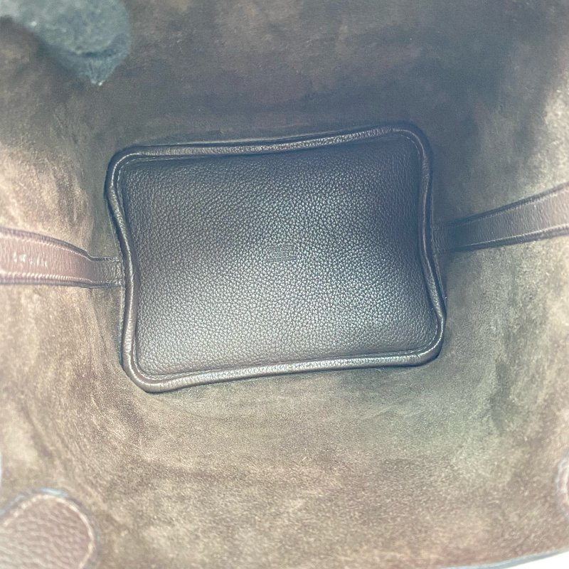 △ Hermes 愛馬仕 46 Ebene Clemence Calfskin Gold Plated Metal Picotin 18 Hand Bag Stamp Z 46烏木色粒紋小牛皮鍍金金屬手袋Z刻 - 267003841-14