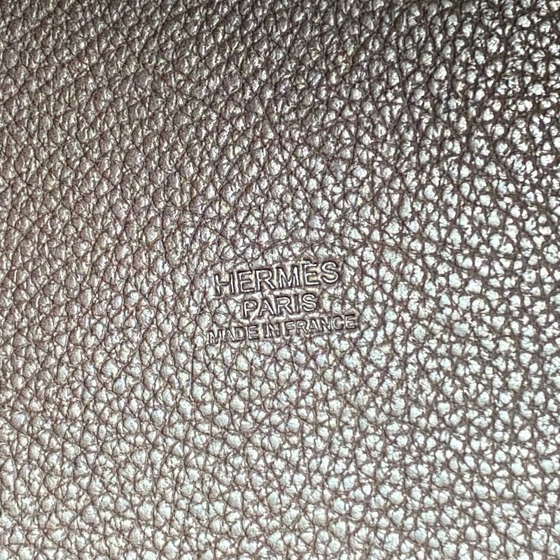 △ Hermes 愛馬仕 46 Ebene Clemence Calfskin Gold Plated Metal Picotin 18 Hand Bag Stamp Z 46烏木色粒紋小牛皮鍍金金屬手袋Z刻 - 267003841-16