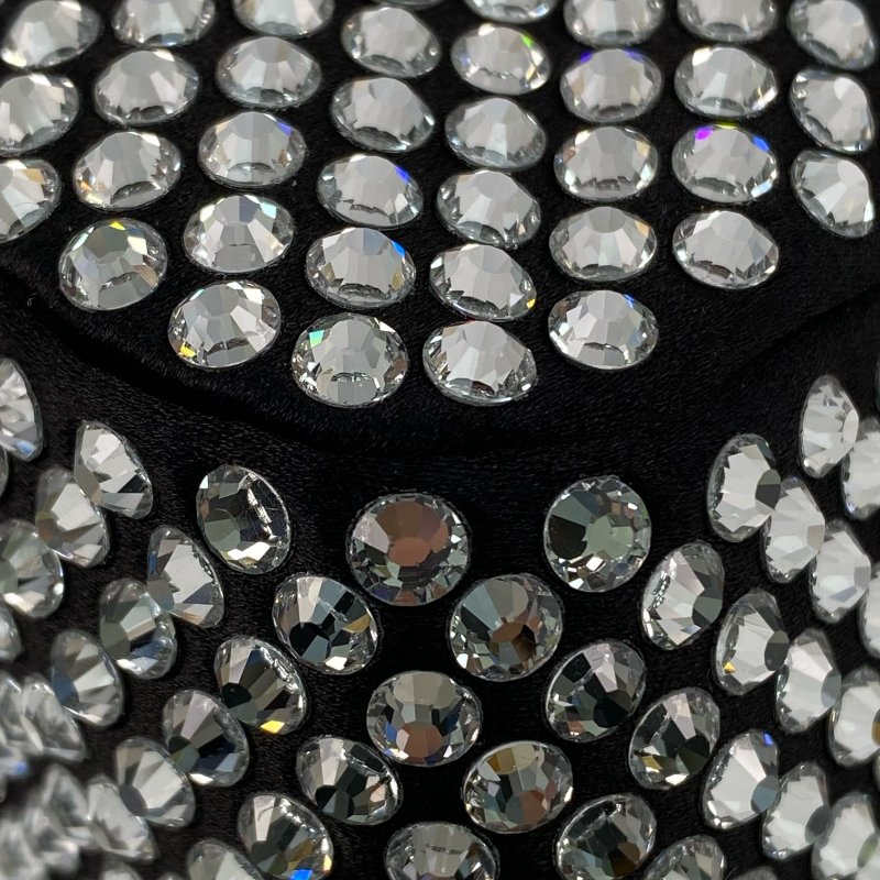 △ Prada 普拉達 Black Nylon And Rhinestone Hand Bag 1NE51 黑色尼龍和水鑽手袋 - 267004122-8