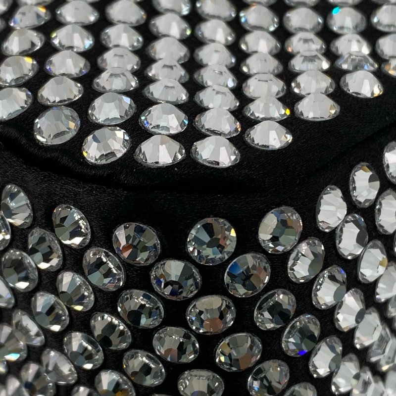 △ Prada 普拉達 Black Nylon And Rhinestone Hand Bag 1NE51 黑色尼龍和水鑽手袋 - 267004122-10