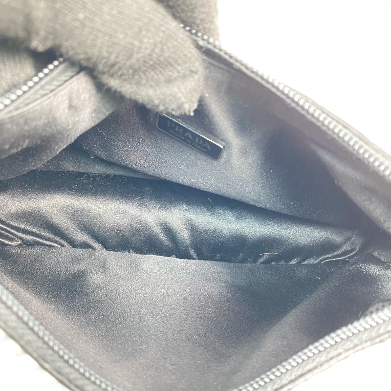 △ Prada 普拉達 Black Nylon And Rhinestone Hand Bag 1NE51 黑色尼龍和水鑽手袋 - 267004122-14