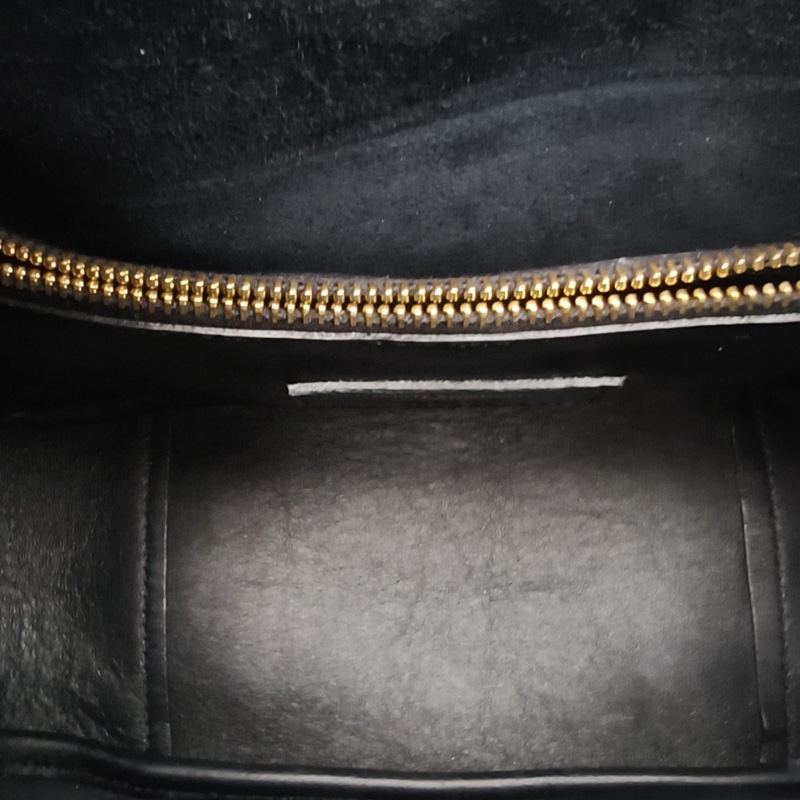 SAINT LAURENT LE5À7HOBO小號黑色牛皮金扣肩背包-5