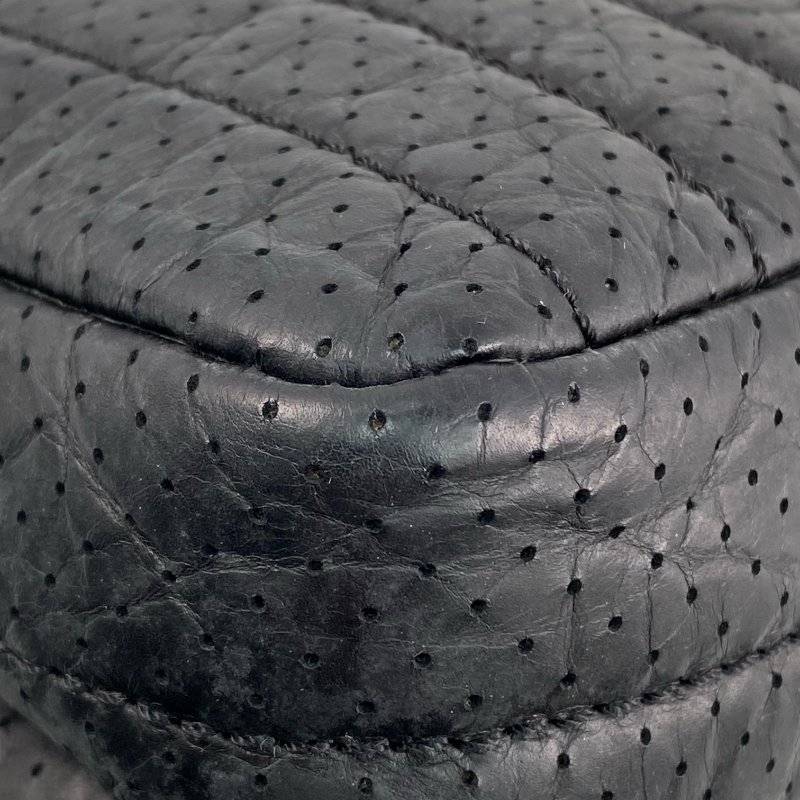 △ Chanel 香奈兒 Black Perforated Calfskin Silver Tone Metal Chain Shoulder Bag No.11 黑色穿孔小牛皮銀色金屬鎖鏈肩背袋No.11 - 267004717-10