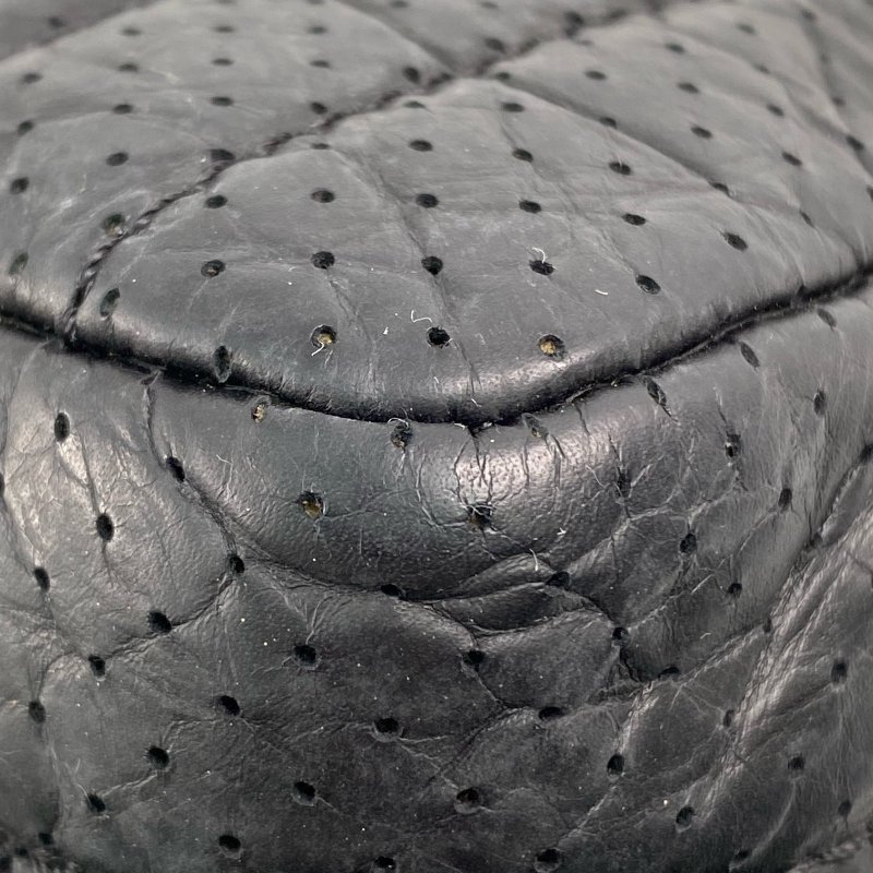 △ Chanel 香奈兒 Black Perforated Calfskin Silver Tone Metal Chain Shoulder Bag No.11 黑色穿孔小牛皮銀色金屬鎖鏈肩背袋No.11 - 267004717-11