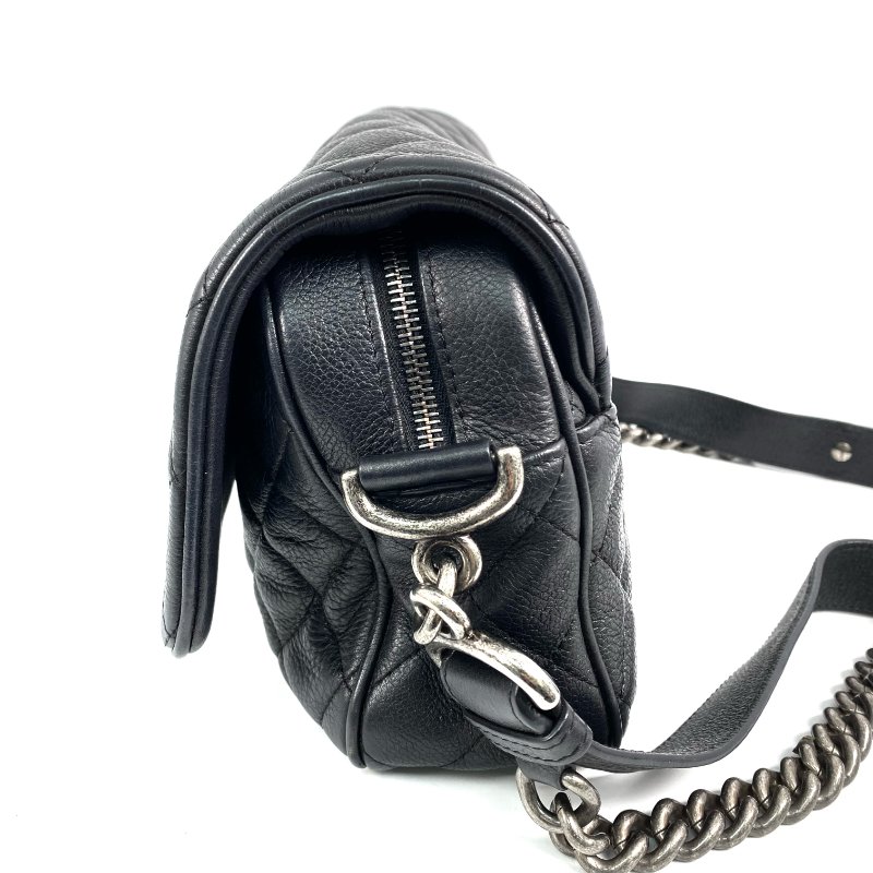 △ Chanel 香奈兒 Black Caviar Skin Ruthenium-Finish Metal Single Flap Chain Shoulder Bag No.22 黑色粒紋小牛皮鍍釕金屬鎖鏈肩背袋No.22 - 267004183-3