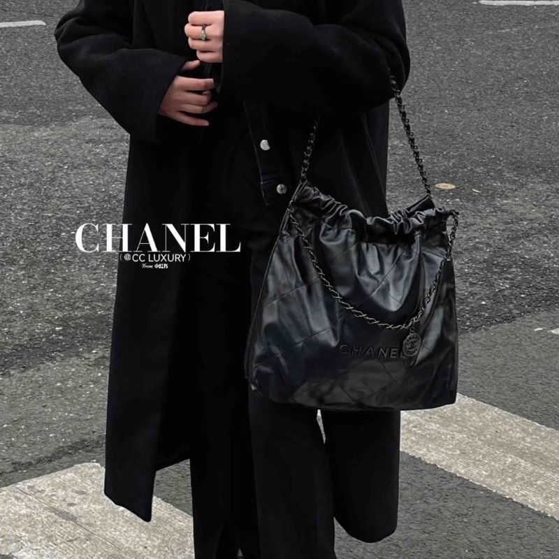 CHANEL 22 Bag - 小號so black-13