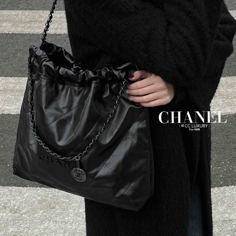 CHANEL 22 Bag - 小號so black-14
