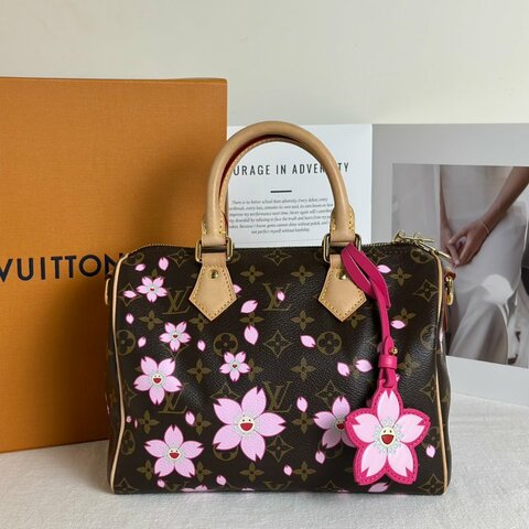 LOUIS VUITTON x 村上隆聯名Speedy 25 - 櫻花