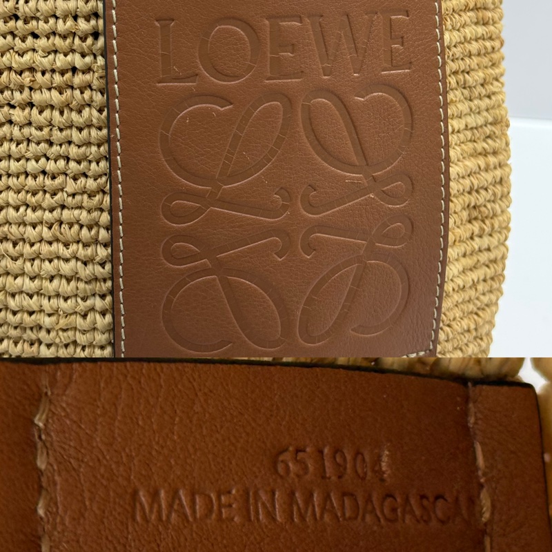 LOEWE 草編RAFFIA PAULA'S IBIZA SLIT 手提斜背2WAY包-7
