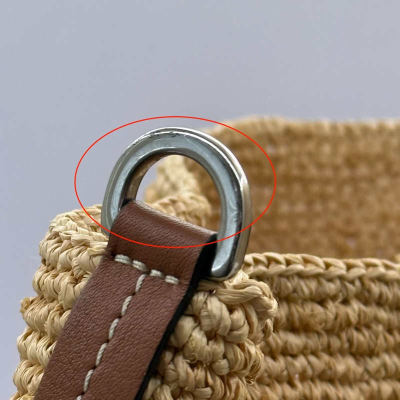 LOEWE 草編RAFFIA PAULA'S IBIZA SLIT 手提斜背2WAY包-8