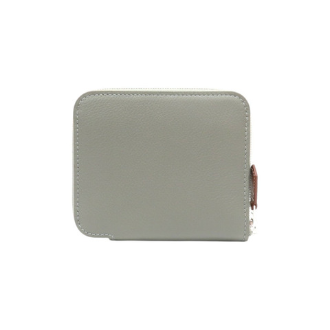 錫器灰 Evercolor 牛皮 Silk'In Compact 拉鍊 零錢包 H087114CK W刻【HERMES 愛馬仕】 H087114CK