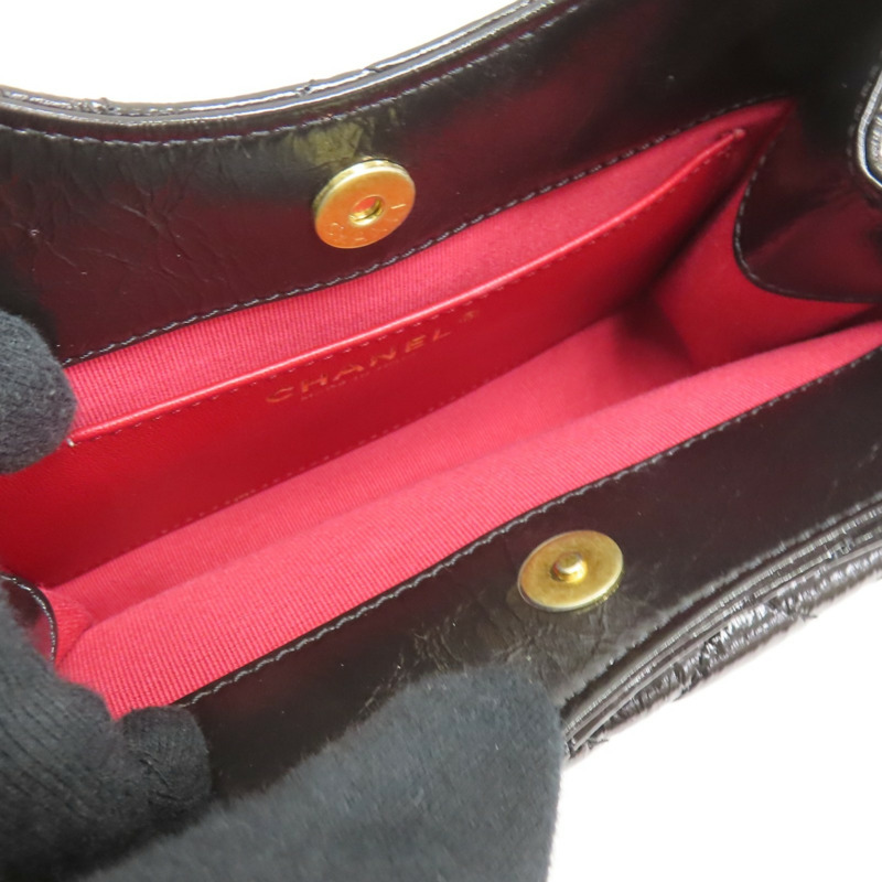 黑色牛皮 Wavy CC Hobo 鍊帶 肩背包 AS4323【CHANEL 香奈兒】 AS4323-4