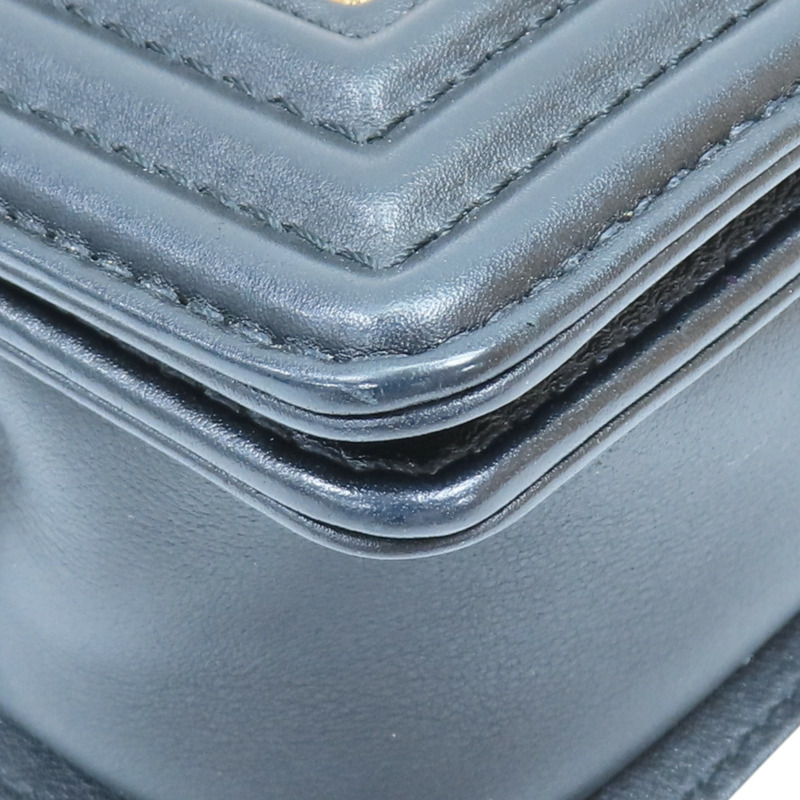 黑/金色 羊皮 粗花 Boy 20 鏈帶 肩背包 無卡【CHANEL 香奈兒】 A67085-8