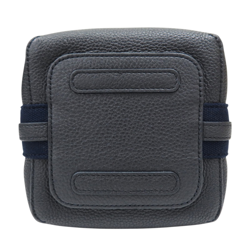 海軍藍 牛皮 肩背包【Loro Piana 諾悠翩雅】 FAM7943-3