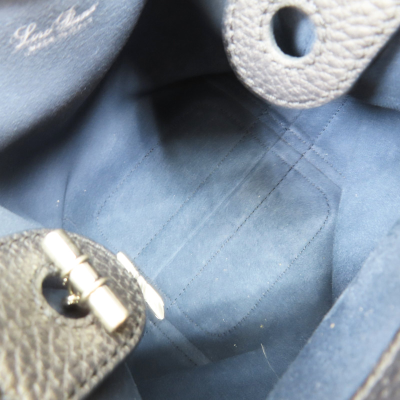 海軍藍 牛皮 肩背包【Loro Piana 諾悠翩雅】 FAM7943-4