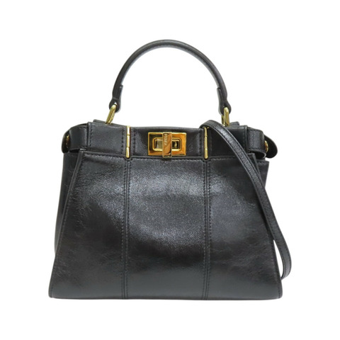黑色 牛皮 Peekaboo Mini 肩背包 8BN244【FENDI 芬迪】 8BN244
