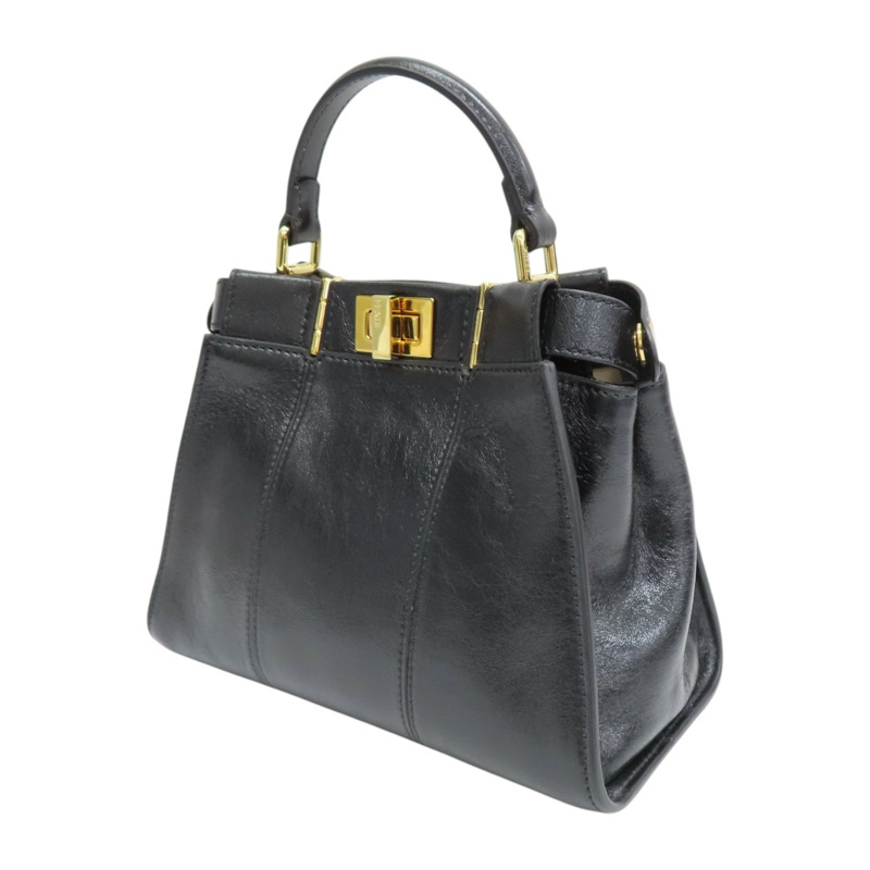 黑色 牛皮 Peekaboo Mini 肩背包 8BN244【FENDI 芬迪】 8BN244-2