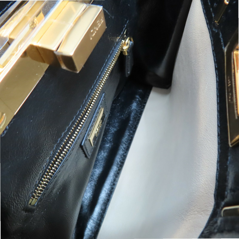 黑色 牛皮 Peekaboo Mini 肩背包 8BN244【FENDI 芬迪】 8BN244-4