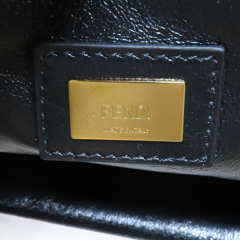 黑色 牛皮 Peekaboo Mini 肩背包 8BN244【FENDI 芬迪】 8BN244-6