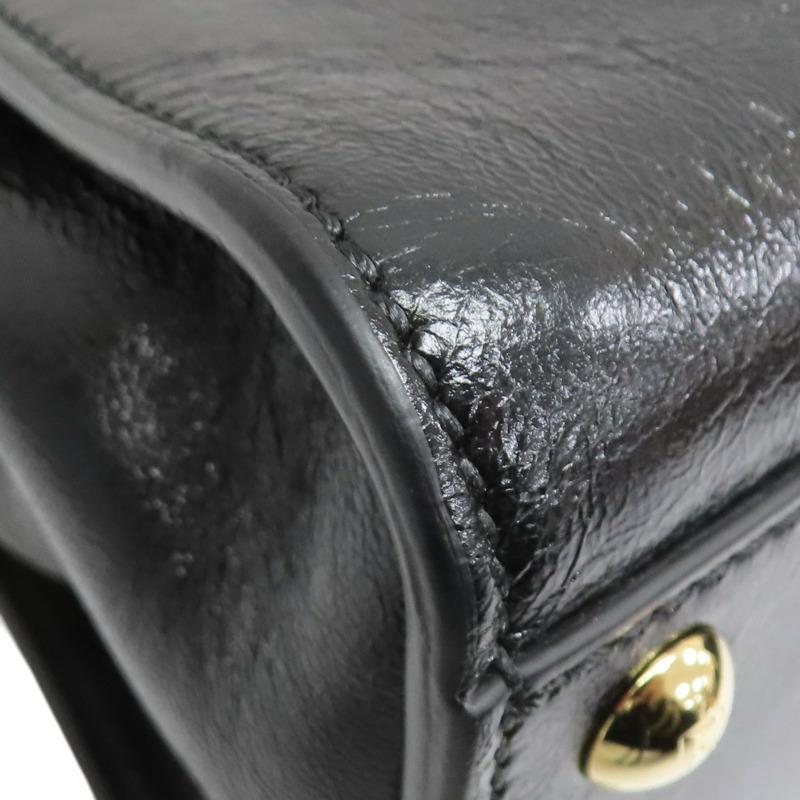 黑色 牛皮 Peekaboo Mini 肩背包 8BN244【FENDI 芬迪】 8BN244-12