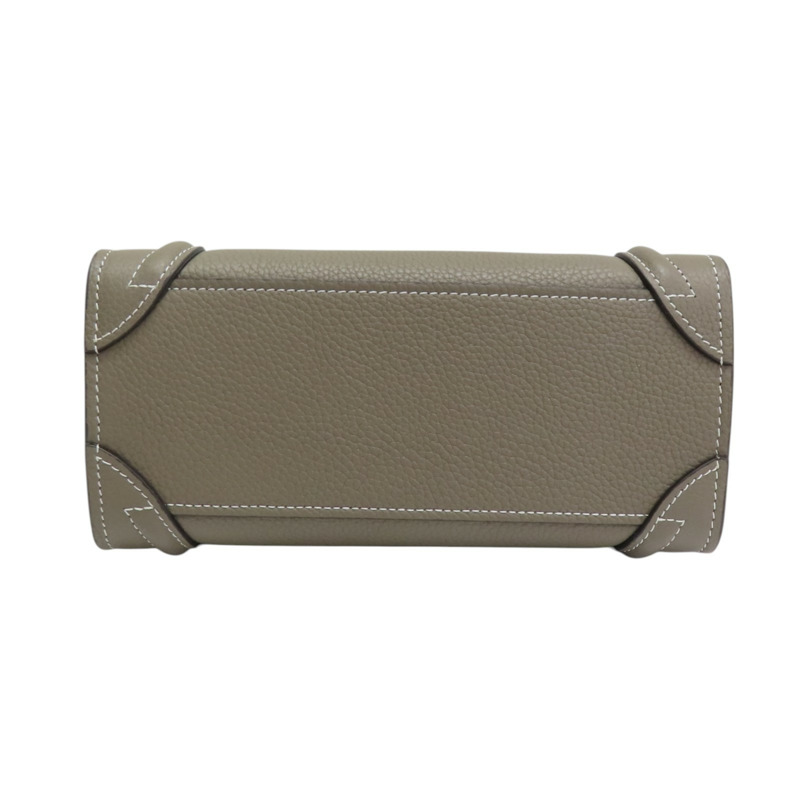 灰色牛皮 Luggage Nano 兩用包 189243DRU【CELINE 賽琳】 189243DRU-3