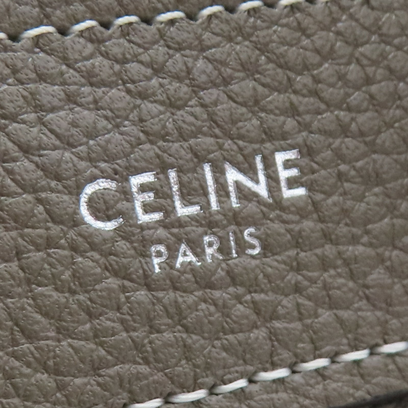 灰色牛皮 Luggage Nano 兩用包 189243DRU【CELINE 賽琳】 189243DRU-7