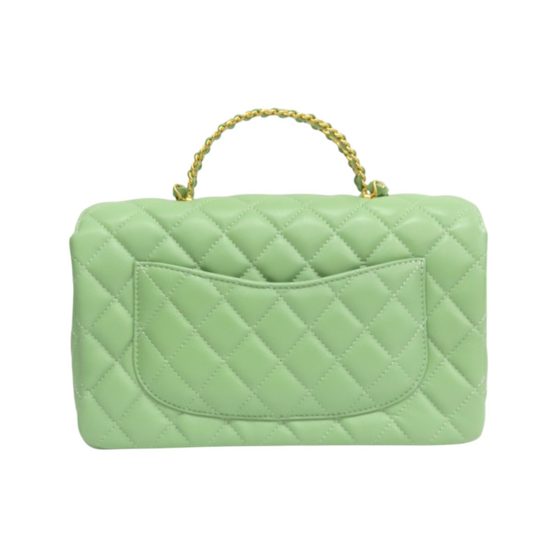 酪梨綠羊皮 Top Handle Flap 兩用包 AS2431【CHANEL 香奈兒】 AS2431-1