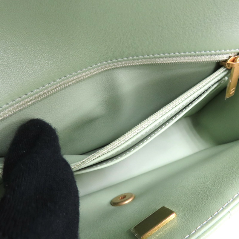 酪梨綠羊皮 Top Handle Flap 兩用包 AS2431【CHANEL 香奈兒】 AS2431-6