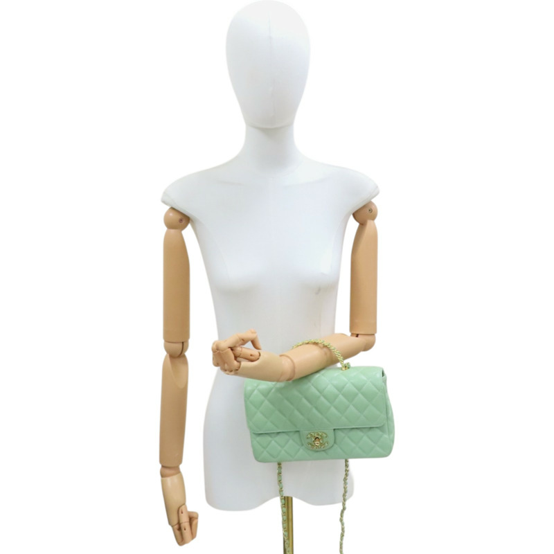 酪梨綠羊皮 Top Handle Flap 兩用包 AS2431【CHANEL 香奈兒】 AS2431-10