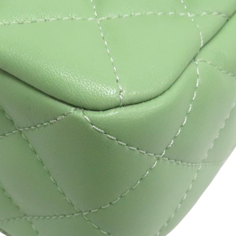 酪梨綠羊皮 Top Handle Flap 兩用包 AS2431【CHANEL 香奈兒】 AS2431-12