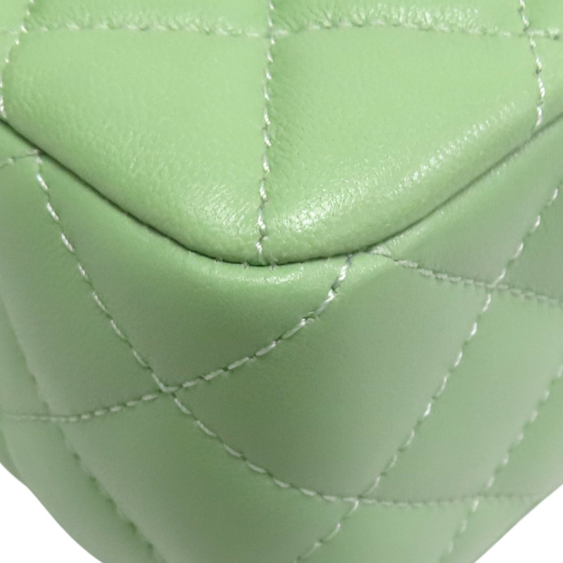 酪梨綠羊皮 Top Handle Flap 兩用包 AS2431【CHANEL 香奈兒】 AS2431-13