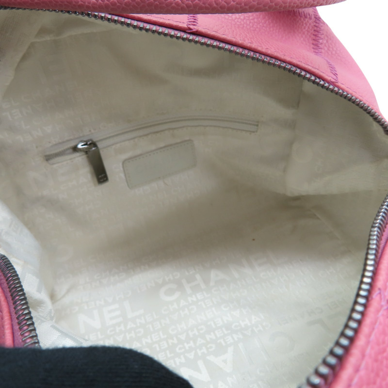 粉色 牛皮 Bowler 手提包 銀扣【CHANEL 香奈兒】 A24184-4