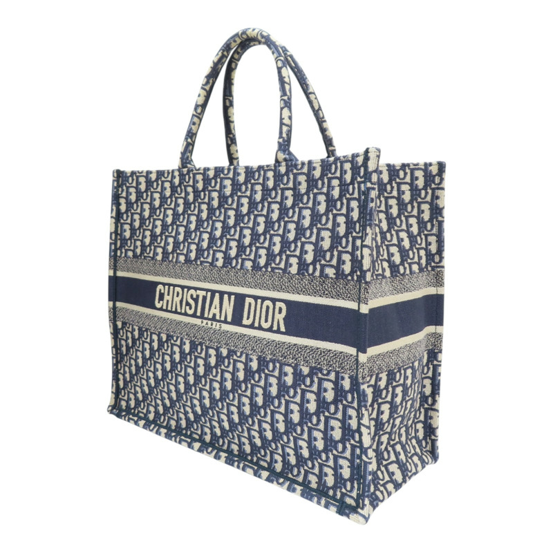 藍色 提花帆布 Book Tote 大型托特包 手提包 M1286ZRIW【Dior 迪奧 】 M1286ZRIW-2
