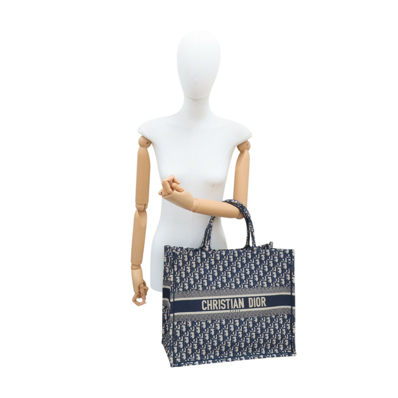 藍色 提花帆布 Book Tote 大型托特包 手提包 M1286ZRIW【Dior 迪奧 】 M1286ZRIW-7