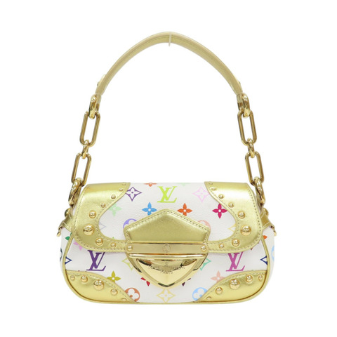 金/白色 原花帆布 Multicolore Marilyn All 肩背包 M40206【LOUIS VUITTON LV 路易威登】 M40206