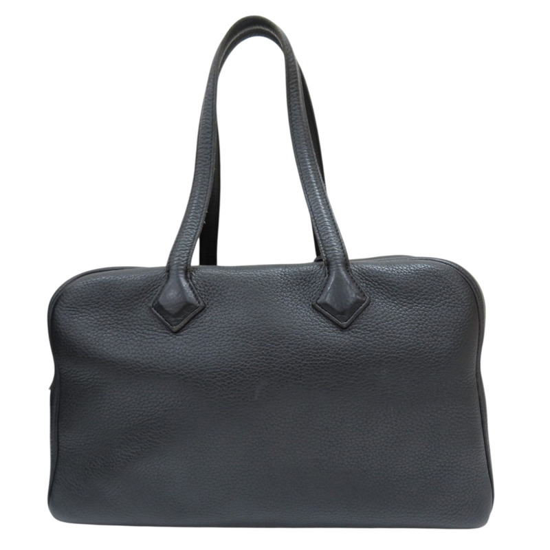 黑色 TC牛皮 hermes victoria 35 □Q刻 手提包【HERMES 愛馬仕】-1