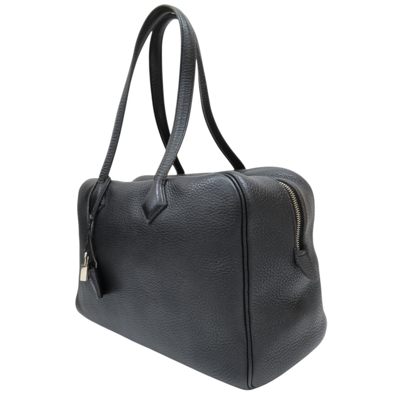 黑色 TC牛皮 hermes victoria 35 □Q刻 手提包【HERMES 愛馬仕】-2