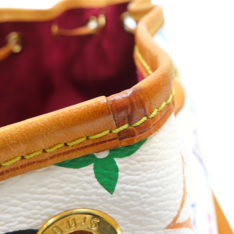 白彩 原花帆布 Multicolore Petit Noe 肩背包 村上隆聯名【LOUIS VUITTON LV 路易威登】 M42229-14