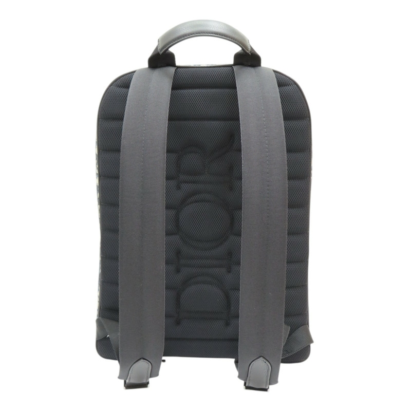 深藍色 提花帆布 Saddle Backpack 後背包【Dior 迪奧】 1ESBA175YKY-27EU-1
