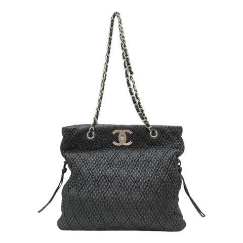 黑色 羊皮 CC Lock BonBon Tote 肩背包【CHANEL 香奈兒】