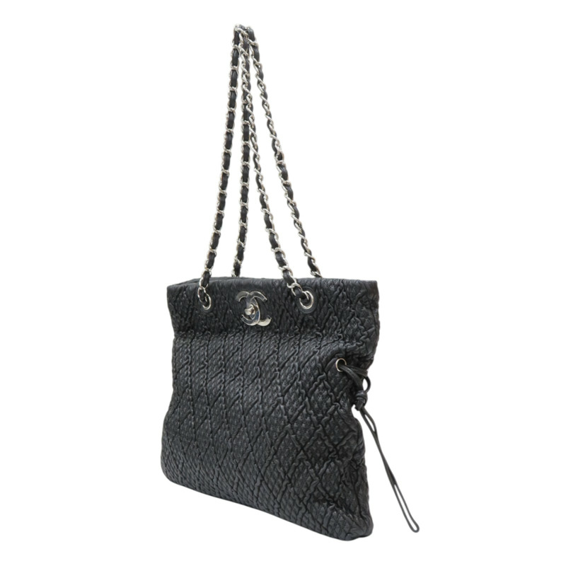 黑色 羊皮 CC Lock BonBon Tote 肩背包【CHANEL 香奈兒】-2