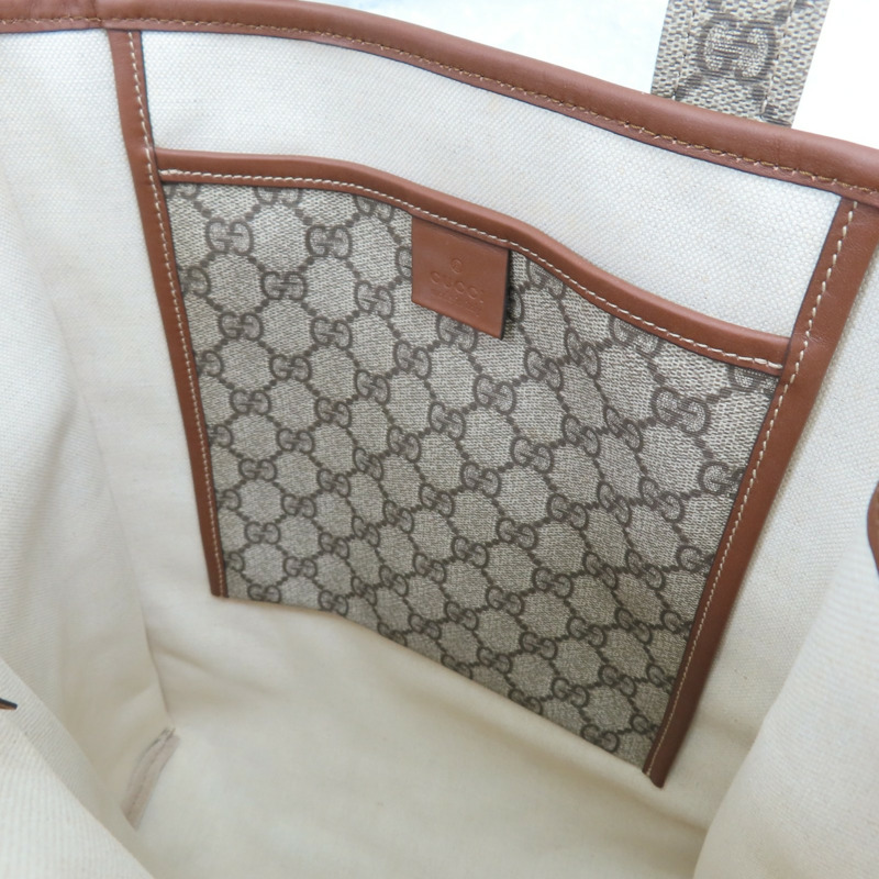 棕色 帆布 GG Supreme Sherry Tote Bag 手提包 211135【GUCCI 古馳】 211135-4