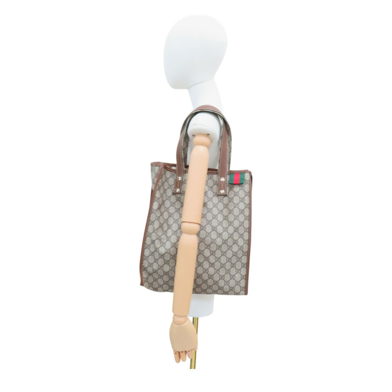 棕色 帆布 GG Supreme Sherry Tote Bag 手提包 211135【GUCCI 古馳】 211135-8