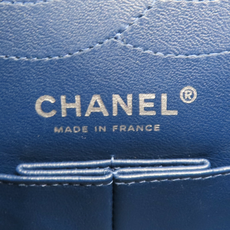 藍色 漆皮 2.55 Reissue Flap Bag 肩背包 A37586 (変色)【CHANEL 香奈兒】 A37586-7