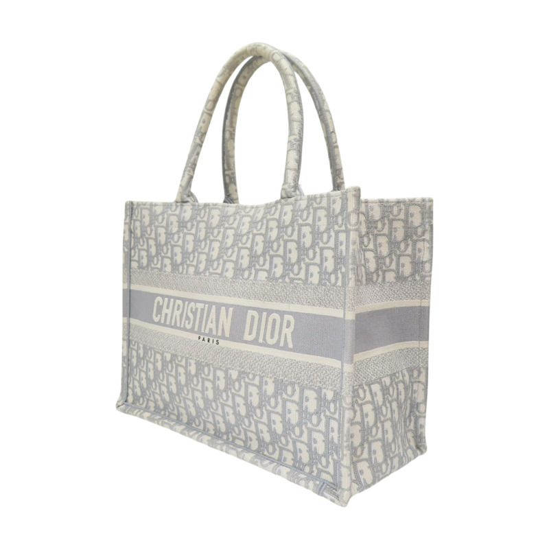 灰色 提花帆布 Book Tote 中型 托特包 手提包 M1296ZRIW【Dior 迪奧 】 M1296ZRIW-2