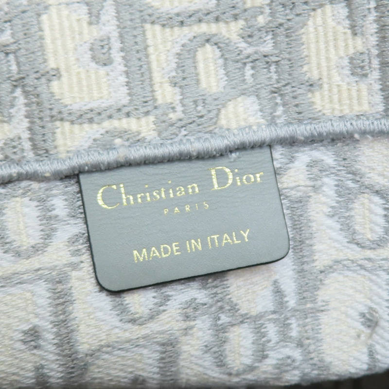 灰色 提花帆布 Book Tote 中型 托特包 手提包 M1296ZRIW【Dior 迪奧 】 M1296ZRIW-5
