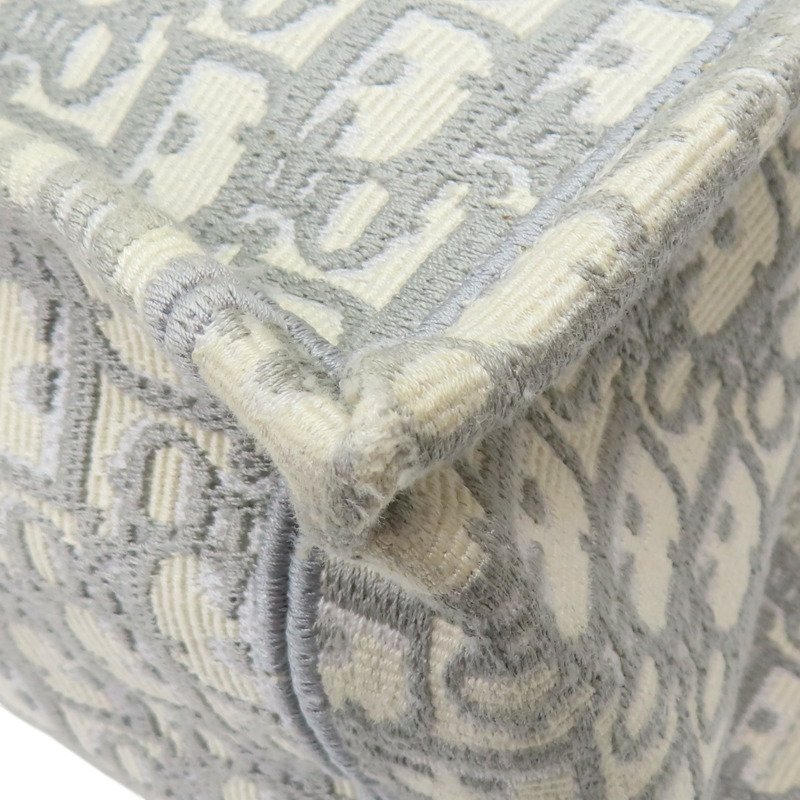 灰色 提花帆布 Book Tote 中型 托特包 手提包 M1296ZRIW【Dior 迪奧 】 M1296ZRIW-10