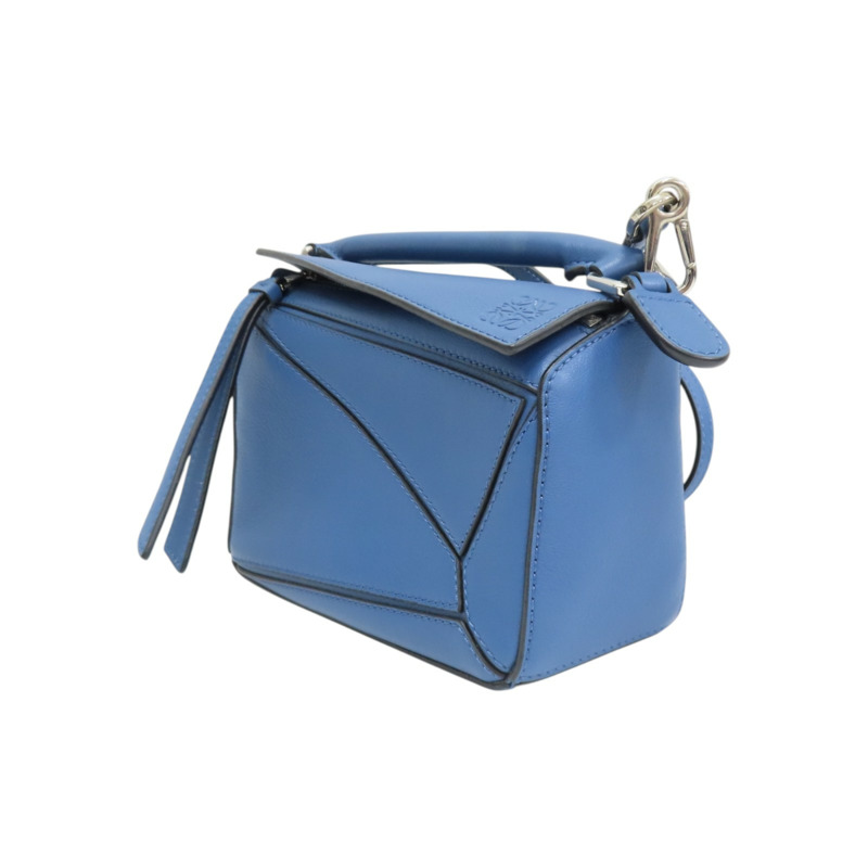 藍色牛皮 Mini puzzle 肩背包【LOEWE 羅威】-2
